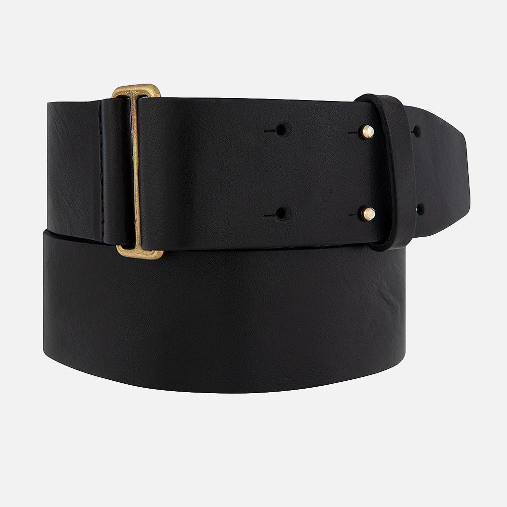 50500 Vera|Women's Wide Leather Waist Belt|Double Prong Closure